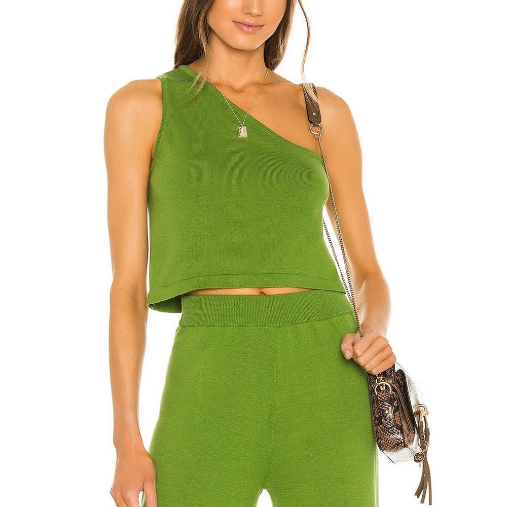 Callahan Asymmetric Olive Lora Top Size XS